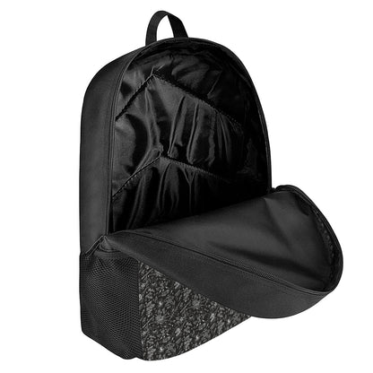 Motorcycle Words Pattern Print 17 Inch Backpack