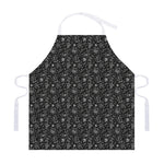Motorcycle Words Pattern Print Adjustable Apron