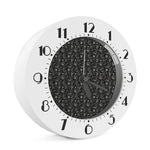 Motorcycle Words Pattern Print Alarm Clock