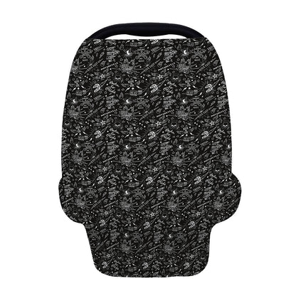 Motorcycle Words Pattern Print Baby Seat Cover