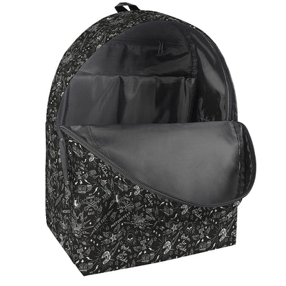 Motorcycle Words Pattern Print Backpack