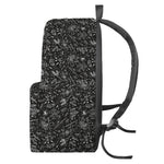 Motorcycle Words Pattern Print Backpack