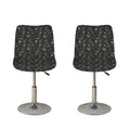 Motorcycle Words Pattern Print Bar Stool Covers