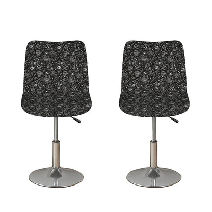 Motorcycle Words Pattern Print Bar Stool Covers