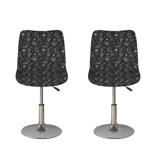 Motorcycle Words Pattern Print Bar Stool Covers