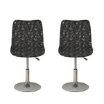 Motorcycle Words Pattern Print Bar Stool Covers
