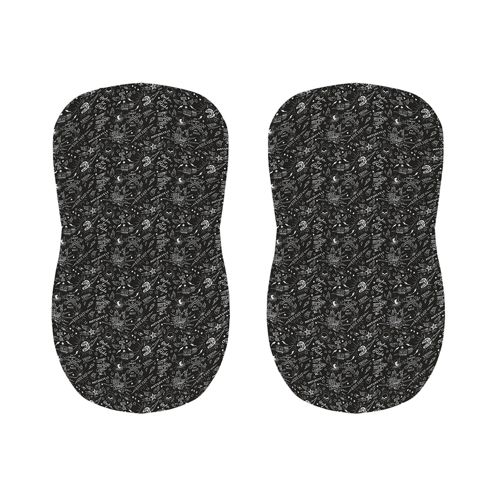 Motorcycle Words Pattern Print Bar Stool Covers