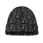 Motorcycle Words Pattern Print Beanie