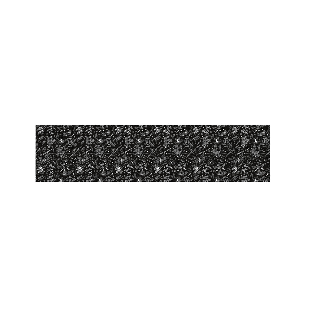 Motorcycle Words Pattern Print Bed Runner