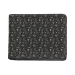 Motorcycle Words Pattern Print Bifold Wallet