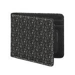 Motorcycle Words Pattern Print Bifold Wallet