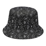 Motorcycle Words Pattern Print Bucket Hat