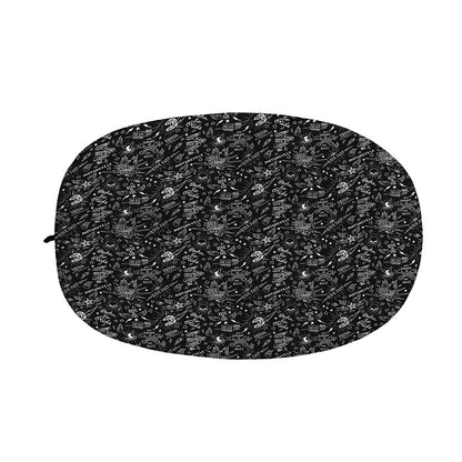 Motorcycle Words Pattern Print Car Side Mirror Covers