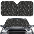 Motorcycle Words Pattern Print Car Windshield Sun Shade
