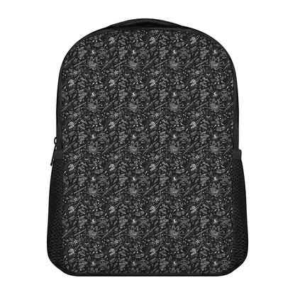 Motorcycle Words Pattern Print Casual Backpack