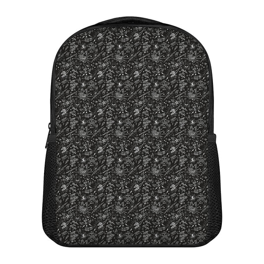 Motorcycle Words Pattern Print Casual Backpack