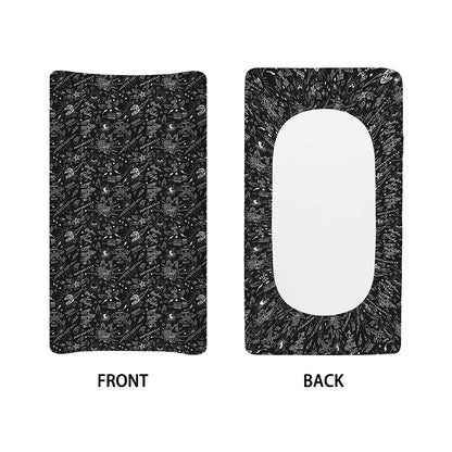 Motorcycle Words Pattern Print Changing Pad Cover
