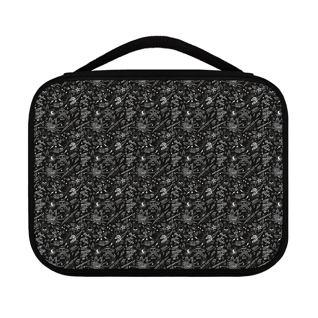 Motorcycle Words Pattern Print Classic Bible Case