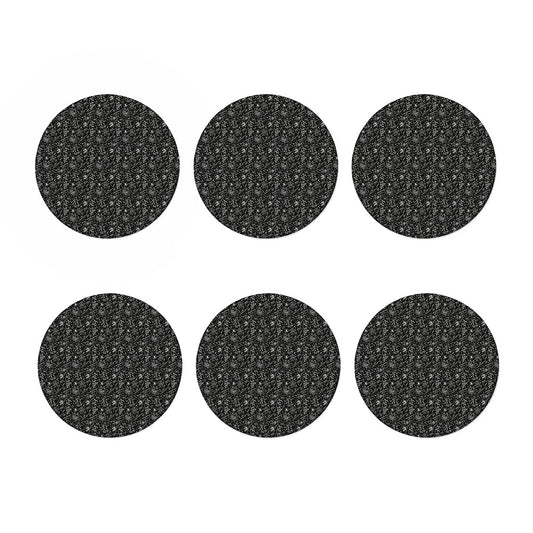 Motorcycle Words Pattern Print Coaster Set