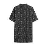 Motorcycle Words Pattern Print Cotton Hawaiian Shirt