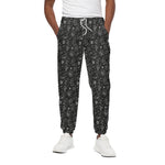 Motorcycle Words Pattern Print Cotton Pants
