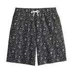 Motorcycle Words Pattern Print Cotton Shorts
