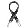 Motorcycle Words Pattern Print Dog Seat Belt
