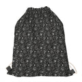 Motorcycle Words Pattern Print Drawstring Bag