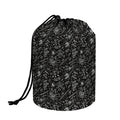 Motorcycle Words Pattern Print Drawstring Makeup Bag