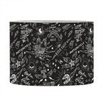 Motorcycle Words Pattern Print Drum Lamp Shade
