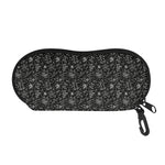 Motorcycle Words Pattern Print Glasses Case