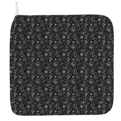 Motorcycle Words Pattern Print Hand Towel