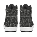 Motorcycle Words Pattern Print High Top Leather Sneakers