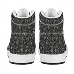Motorcycle Words Pattern Print High Top Leather Sneakers