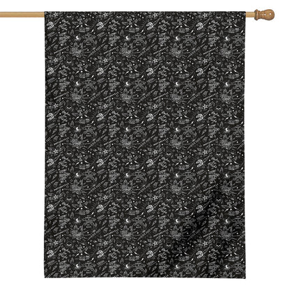 Motorcycle Words Pattern Print House Flag