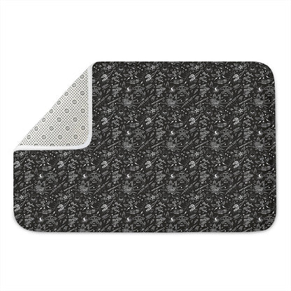 Motorcycle Words Pattern Print Indoor Door Mat