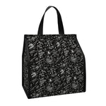 Motorcycle Words Pattern Print Insulated Lunch Tote