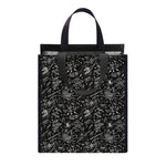 Motorcycle Words Pattern Print Insulated Lunch Tote