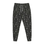 Motorcycle Words Pattern Print Jogger Pants