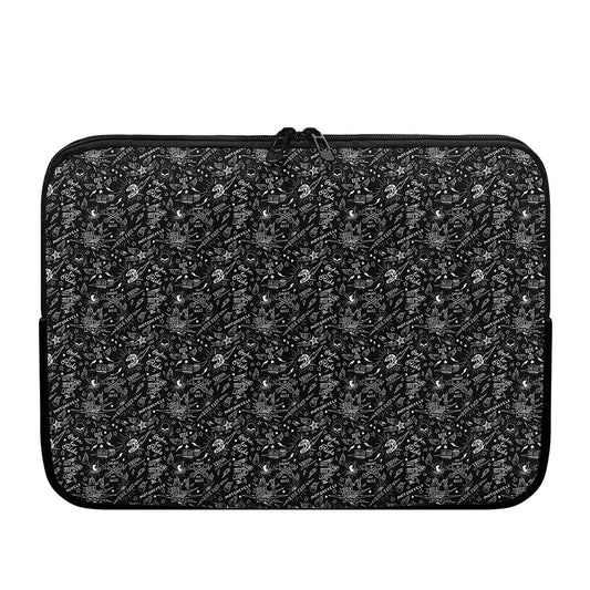 Motorcycle Words Pattern Print Laptop Sleeve