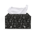 Motorcycle Words Pattern Print Leather Tissue Box Cover