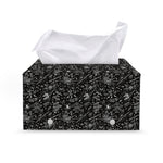 Motorcycle Words Pattern Print Leather Tissue Box Cover