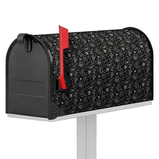 Motorcycle Words Pattern Print Mailbox Cover