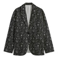 Motorcycle Words Pattern Print Men's Blazer