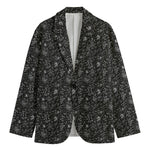 Motorcycle Words Pattern Print Men's Blazer