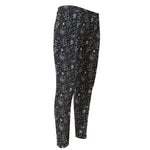 Motorcycle Words Pattern Print Men's Compression Pants