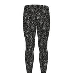 Motorcycle Words Pattern Print Men's leggings