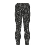 Motorcycle Words Pattern Print Men's leggings