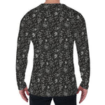 Motorcycle Words Pattern Print Men's Long Sleeve T-Shirt