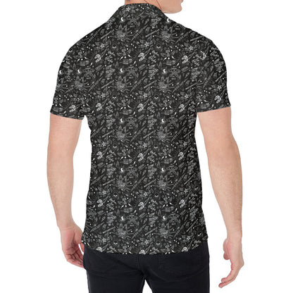Motorcycle Words Pattern Print Men's Shirt